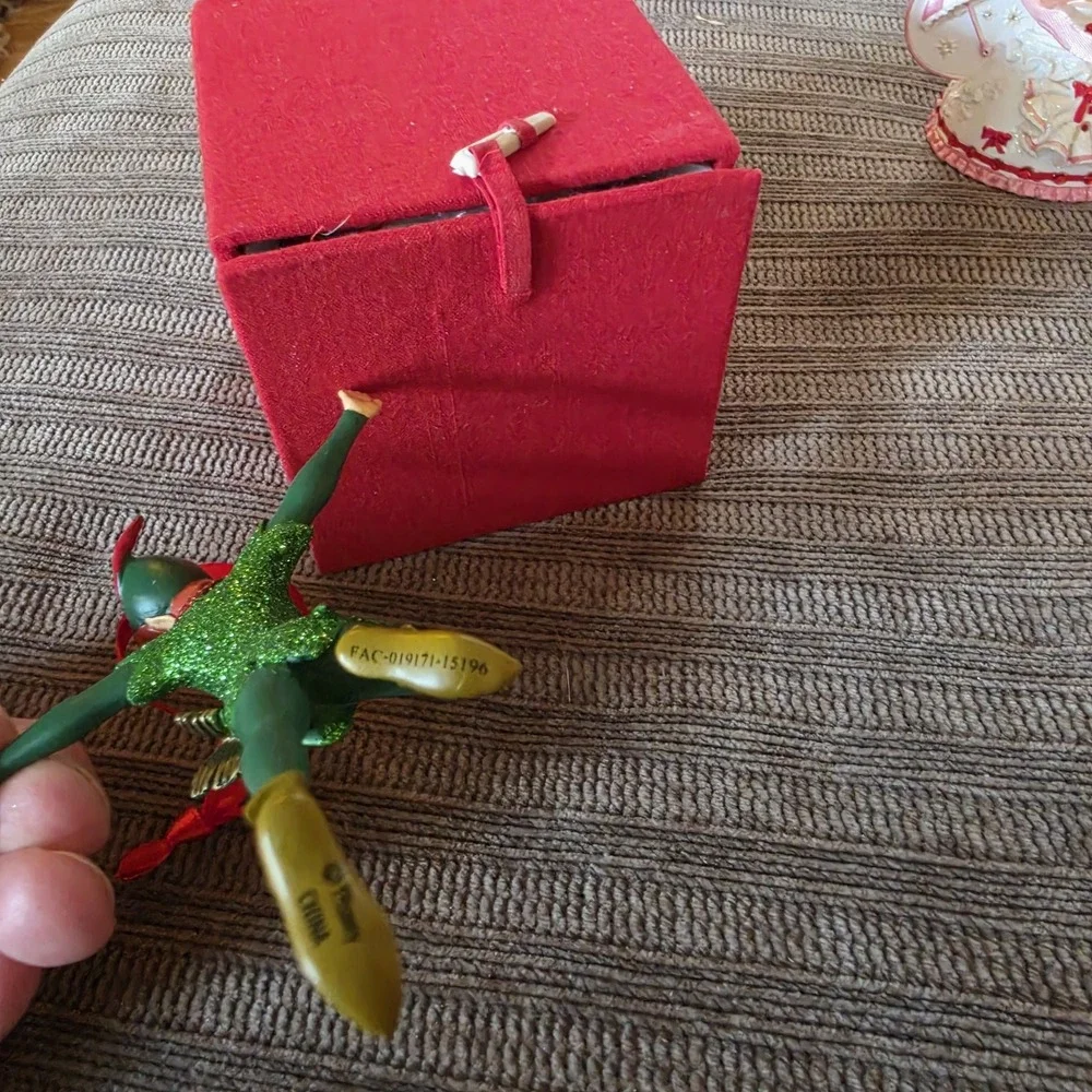 Disney Parks Peter Pan Green Sparkly Holiday Christmas Ornament